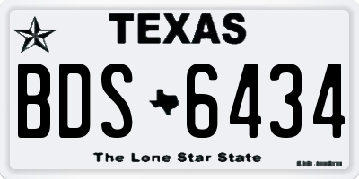 TX license plate BDS6434