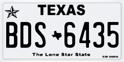 TX license plate BDS6435