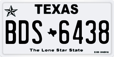 TX license plate BDS6438