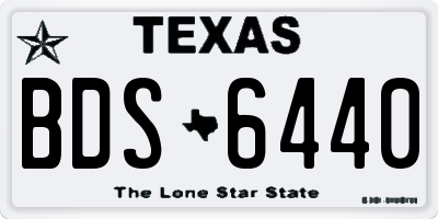 TX license plate BDS6440