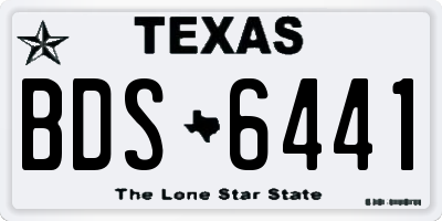 TX license plate BDS6441