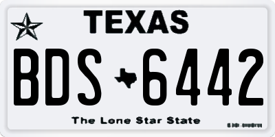 TX license plate BDS6442