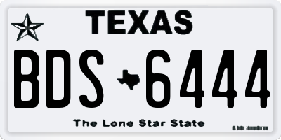 TX license plate BDS6444