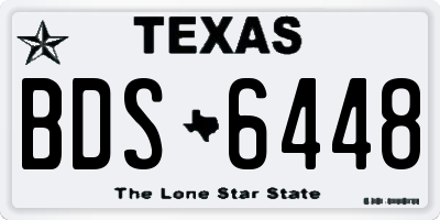 TX license plate BDS6448