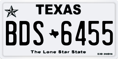 TX license plate BDS6455