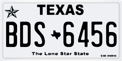 TX license plate BDS6456
