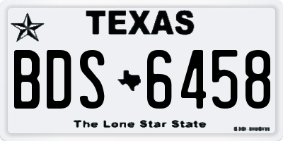 TX license plate BDS6458