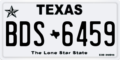 TX license plate BDS6459