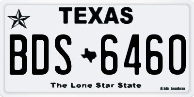 TX license plate BDS6460