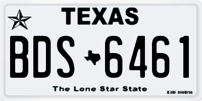 TX license plate BDS6461