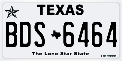 TX license plate BDS6464