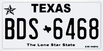 TX license plate BDS6468