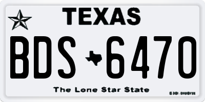 TX license plate BDS6470
