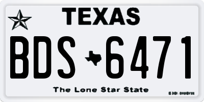 TX license plate BDS6471
