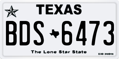 TX license plate BDS6473