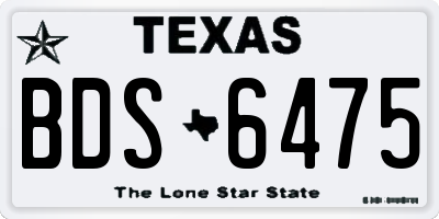 TX license plate BDS6475