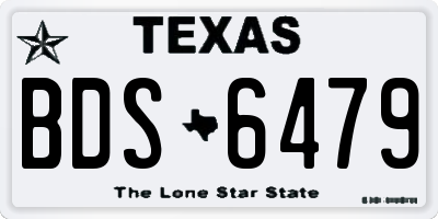 TX license plate BDS6479