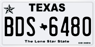 TX license plate BDS6480