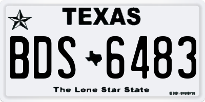 TX license plate BDS6483
