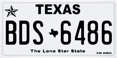 TX license plate BDS6486