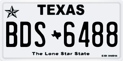 TX license plate BDS6488