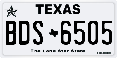 TX license plate BDS6505