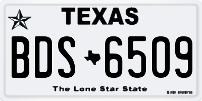 TX license plate BDS6509