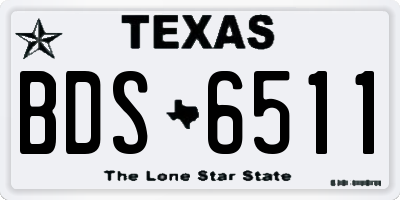 TX license plate BDS6511