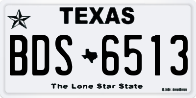 TX license plate BDS6513