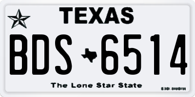 TX license plate BDS6514