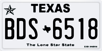 TX license plate BDS6518