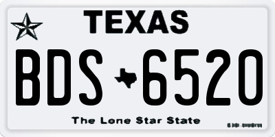 TX license plate BDS6520