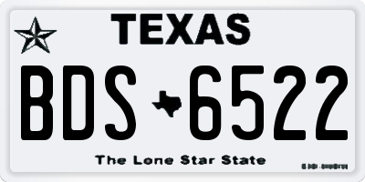 TX license plate BDS6522
