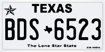 TX license plate BDS6523