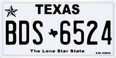 TX license plate BDS6524