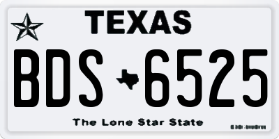 TX license plate BDS6525