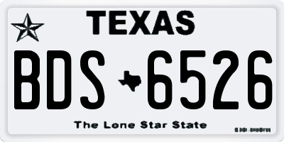 TX license plate BDS6526