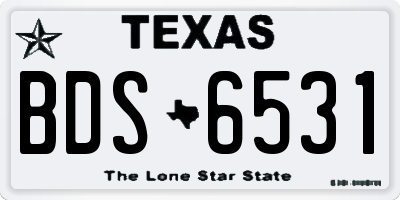 TX license plate BDS6531