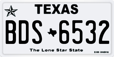 TX license plate BDS6532