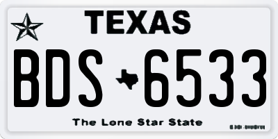 TX license plate BDS6533