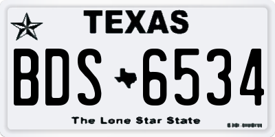 TX license plate BDS6534