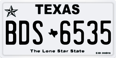 TX license plate BDS6535