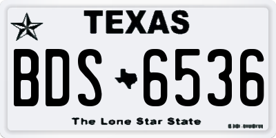 TX license plate BDS6536