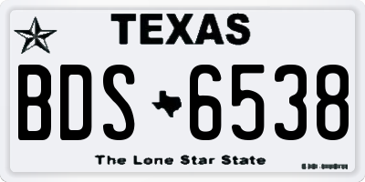 TX license plate BDS6538