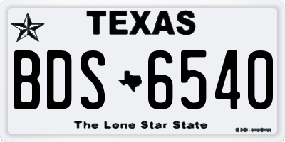 TX license plate BDS6540