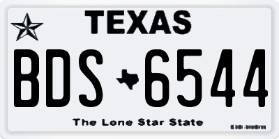 TX license plate BDS6544
