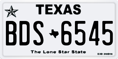 TX license plate BDS6545