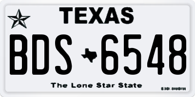 TX license plate BDS6548