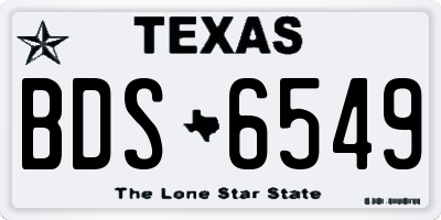 TX license plate BDS6549