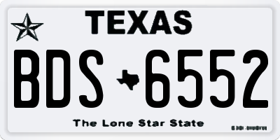 TX license plate BDS6552